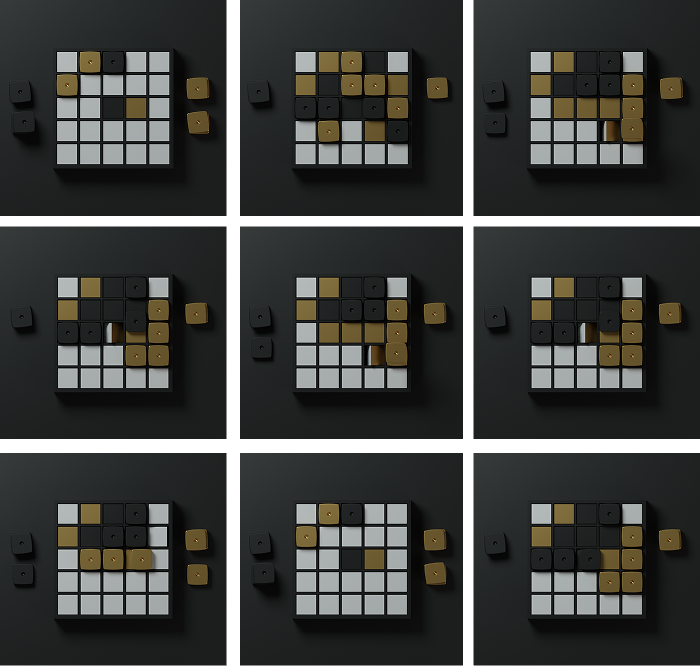 Motif game board and pieces